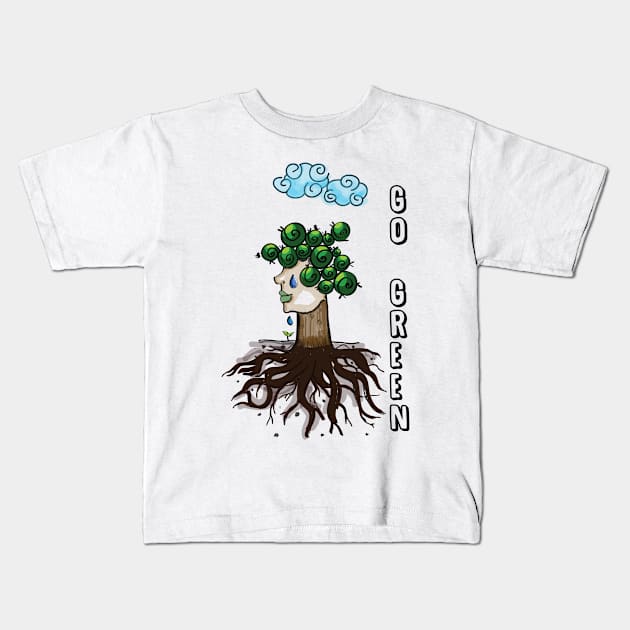 Go Green Kids T-Shirt by TinPis